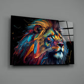 Nobility of the Lion Glass Wall Art  || Designer Collection | Insigne Art Design.